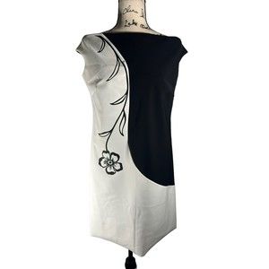 Chiara Boni La Petite Robe Dress Shalia Floral 2 Tone Cocktail Dress